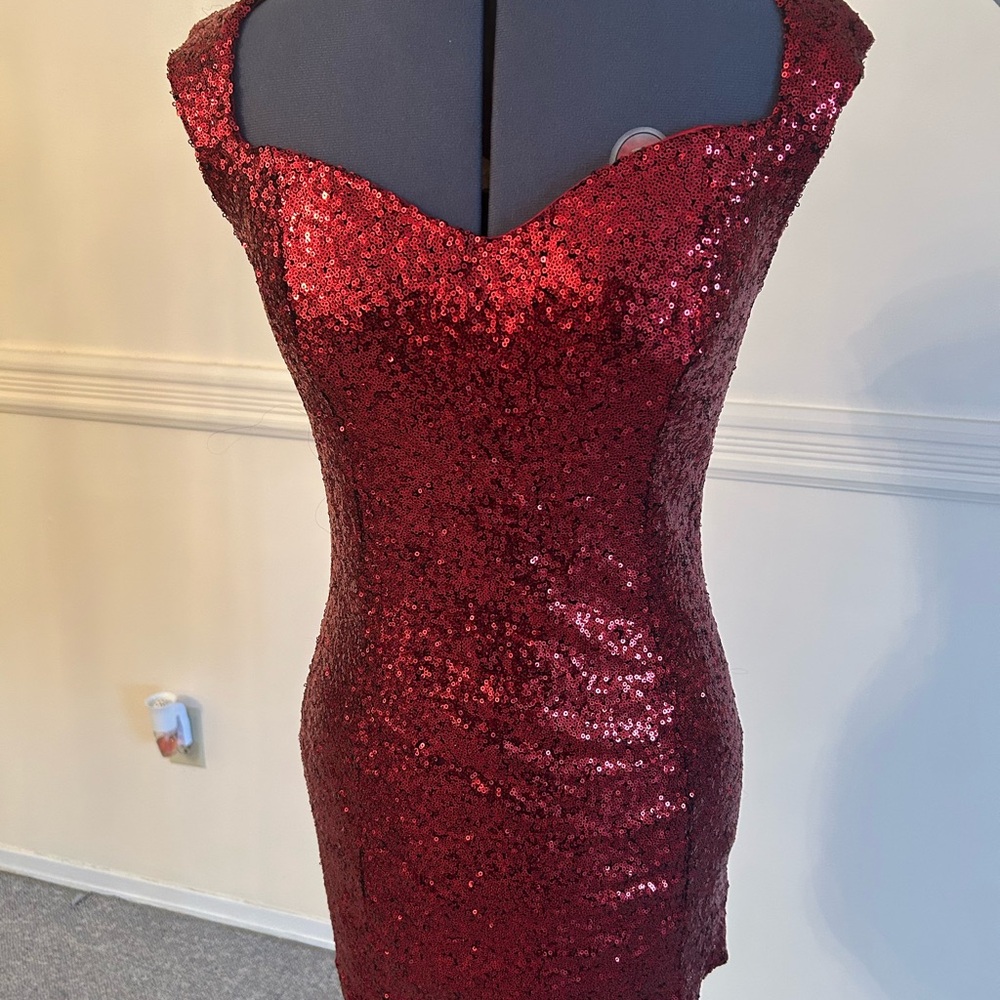 Guess Red Sequin Dress